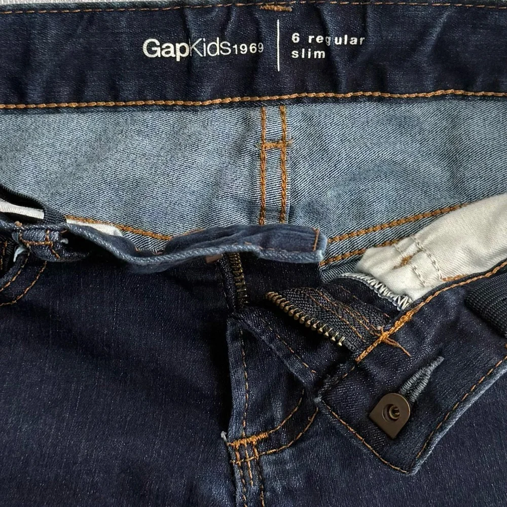 Gap Kids 1969 Regular Slim Dark Blue Jeans